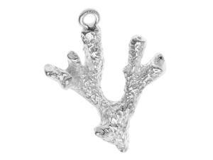 Nunn Design Charm, 20x26mm Coral, 1 Piece, Bright Silver Nunn Design Charm, 20x26mm Coral, 1 Piece, Bright Silver