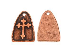 Nunn Design Charm, Cross In Arc 16x22mm, 1 Piece, Antiqued Copper Nunn Design Charm, Cross In Arc 16x22mm, 1 Piece, Antiqued Copper