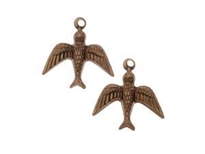 Vintaj Natural Brass, Watchful Bird Pendant 17mm, 2 Pieces Vintaj Natural Brass, Watchful Bird Pendant 17mm, 2 Pieces