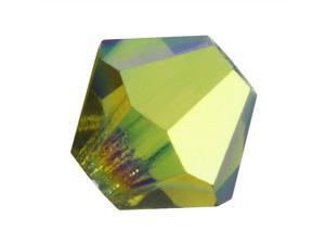 Preciosa Czech Crystal Bicone Beads 4mm Olivine AB /50 Preciosa Czech Crystal Bicone Beads 4mm Olivine AB /50