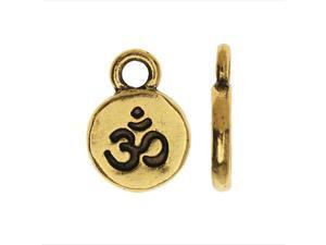 Nunn Design Itsy Charm, Om Ohm Aum 9mm, 1 Piece, Antiqued Gold Plated Nunn Design Itsy Charm, Om Ohm Aum 9mm, 1 Piece, Antiqued Gold Plated
