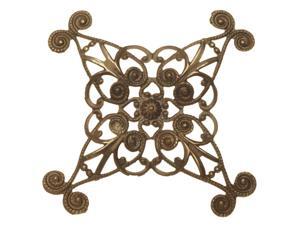 Vintaj Natural Brass, Diamond Swirls Wrapping Filigree 60mm, 1 Piece, Brass Vintaj Natural Brass, Diamond Swirls Wrapping Filigree 60mm, 1 Piece, Brass