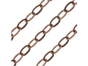 Nunn Design Bulk Chain, Textured Cable Chain 2.5mm, 1 Foot, Antiqued Copper Nunn Design Bulk Chain, Textured Cable Chain 2.5mm, 1 Foot, Antiqued Copper