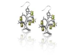 Money Tree Charm Earrings in Silver Money Tree Charm Earrings in Silver
