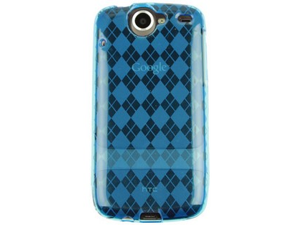 Flexible Wrap On Phone Crystal TPU Case Cover Blue Checkers For Nexus One Flexible Wrap On Phone Crystal TPU Case Cover Blue Checkers For Nexus One