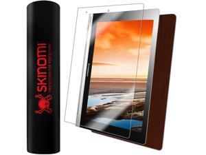 Skinomi Tablet Skin Dark Wood+Clear Screen Protector for Lenovo Yoga Tablet 10 Skinomi Tablet Skin Dark Wood+Clear Screen Protector for Lenovo Yoga Tablet 10