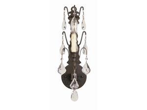1 lt wall.Bronze w/ clear crystal 1 lt wall.Bronze w/ clear crystal