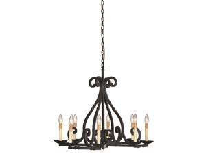 World Imports 61818-42 Rennes 8-Lgt Chandelier, Rust World Imports 61818-42 Rennes 8-Lgt Chandelier, Rust
