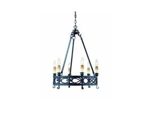 World Imports 80020-85 Iron Works 6 Lgt Chandelier, Textured Rust World Imports 80020-85 Iron Works 6 Lgt Chandelier, Textured Rust