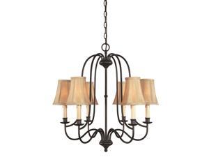 World Imports 3746-34 Brondy 6-Lgt Chandelier, Aged Ebony World Imports 3746-34 Brondy 6-Lgt Chandelier, Aged Ebony