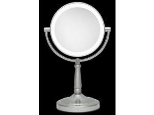 Zadro LED Lighted 1X/10X Portable Round Vanity Mirror in Satin Nickel Zadro LED Lighted 1X/10X Portable Round Vanity Mirror in Satin Nickel