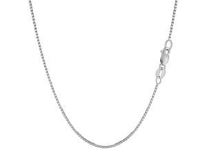 14k White Gold Classic Mirror Box Chain Necklace, 1.0mm, 16" 14k White Gold Classic Mirror Box Chain Necklace, 1.0mm, 16"