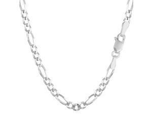 14k White Gold Classic Figaro Chain Bracelet, 3.9mm, 8" 14k White Gold Classic Figaro Chain Bracelet, 3.9mm, 8"