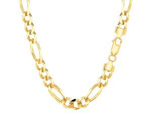 14k Yellow Gold Classic Figaro Chain Bracelet, 6.0mm, 7" 14k Yellow Gold Classic Figaro Chain Bracelet, 6.0mm, 7"