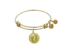 Angelica GEL1012 Non-Antique Yellow Stipple Finish Brass Barefoot In The Sand Angelica Bangle, 7.25 Inches Adjustable Angelica GEL1012 Non-Antique Yellow Stipple Finish Brass Barefoot In The Sand Angelica Bangle, 7.25 Inches Adjustable