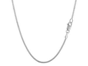 14k White Gold Gourmette Chain Necklace, 1.5mm, 16" 14k White Gold Gourmette Chain Necklace, 1.5mm, 16"