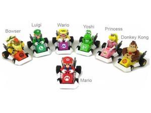 Mario Kart DS Tomy Gacha Pull Back Go Karts Set of 7 Mario Kart DS Tomy Gacha Pull Back Go Karts Set of 7