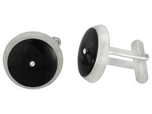 Black Onyx Stone Genuine Swarovski Crystals Cufflinks Black Onyx Stone Genuine Swarovski Crystals Cufflinks