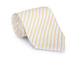Paolo Davide Men's Woven Gold & Grey Striped Tie Paolo Davide Men's Woven Gold & Grey Striped Tie
