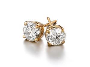 Sight Holder Diamonds 2.00 CTW Created Diamond Studs Earring Set - In 14K Yellow Gold Sight Holder Diamonds 2.00 CTW Created Diamond Studs Earring Set - In 14K Yellow Gold