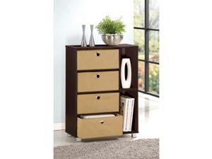 Furinno 11159EX/BR Multipurpose Storage Cabinet w/4 Bin-Type Drawers, Espresso/Brown Furinno 11159EX/BR Multipurpose Storage Cabinet w/4 Bin-Type Drawers, Espresso/Brown