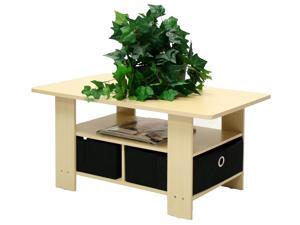 Furinno 11158SBE/BK Coffee Table w/Bin Drawer, Steam Beech/Black Furinno 11158SBE/BK Coffee Table w/Bin Drawer, Steam Beech/Black