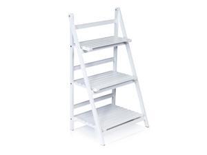 Furinno FNCP-33037 Yaotai 3-Tier Solid Pine Wood Outdoor Plant Shelves, White Furinno FNCP-33037 Yaotai 3-Tier Solid Pine Wood Outdoor Plant Shelves, White
