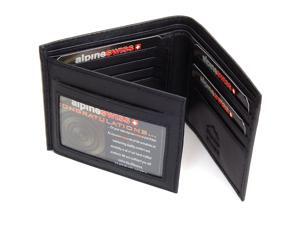 Alpine Swiss ASW172 Men's Leather Wallet Bifold Trifold Hybrid Foldout ID Euro Traveler Alpine Swiss ASW172 Men's Leather Wallet Bifold Trifold Hybrid Foldout ID Euro Traveler