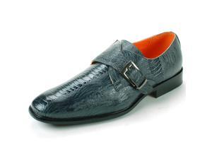 Mens Monk Strap Loafers Slip on Faux Snakeskin Metal Buckle Casual Dress Shoes Mens Monk Strap Loafers Slip on Faux Snakeskin Metal Buckle Casual Dress Shoes
