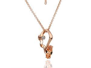 Nadia 18K gold plated Rhinestone Crystal Pendant Necklace Rose Gold Nadia 18K gold plated Rhinestone Crystal Pendant Necklace Rose Gold