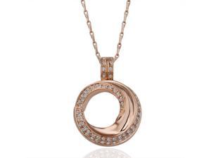 18K Rose Gold Plated Elegant Style SWAROVSKI ELEMENTS Crystal Pendant Necklace 18K Rose Gold Plated Elegant Style SWAROVSKI ELEMENTS Crystal Pendant Necklace