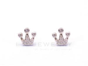 I. M. JewelryCrown 925 Sterling Silver Simulated Diamond CZ Stud Earring I. M. JewelryCrown 925 Sterling Silver Simulated Diamond CZ Stud Earring