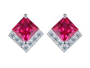 I. M. Jewelry Sterling Silver Square cubic zirconia Stud Earrings I. M. Jewelry Sterling Silver Square cubic zirconia Stud Earrings