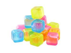 Reusable Plastic Ice Cubes, Assorted Colors, Pack of 16 Reusable Plastic Ice Cubes, Assorted Colors, Pack of 16