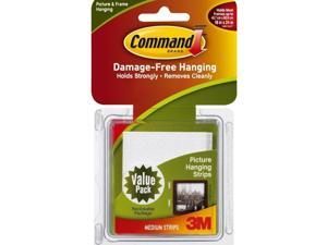 3M Command Medium Picture Hanging Strips, White, 12 Sets/Pack 3M Command Medium Picture Hanging Strips, White, 12 Sets/Pack