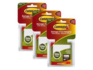 3M Command Medium Picture Hanging Strips, White, 36 Sets/Pack 3M Command Medium Picture Hanging Strips, White, 36 Sets/Pack