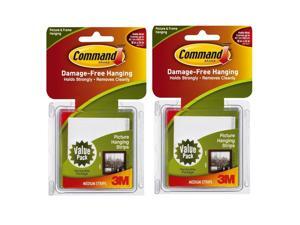 3M Command Medium Picture Hanging Strips, White, 24 Sets/Pack 3M Command Medium Picture Hanging Strips, White, 24 Sets/Pack