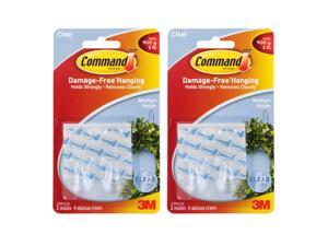 3M Command Clear Hooks and Strips, Plastic, Medium, 4 Hooks with 8 Adhesive Strips Per Pack 3M Command Clear Hooks and Strips, Plastic, Medium, 4 Hooks with 8 Adhesive Strips Per Pack