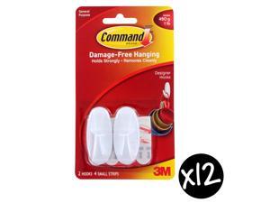 Command Designer Small Hooks, White, 1lb Capacity, Pack of 24 Command Designer Small Hooks, White, 1lb Capacity, Pack of 24