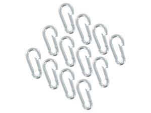 SecureLine 1/4 Spring Link Zinc Finish Carabiner Clip 160lb Load, Pack of 12 SecureLine 1/4 Spring Link Zinc Finish Carabiner Clip 160lb Load, Pack of 12