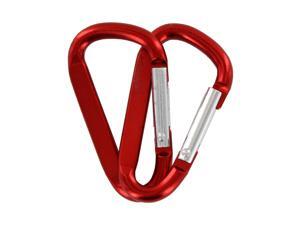 SecureLine 2" Bright Spring Link Carabiner 1/4 in Clip, Pack of 2 - Red SecureLine 2" Bright Spring Link Carabiner 1/4 in Clip, Pack of 2 - Red
