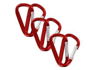 SecureLine 2" Bright Spring Link Carabiner 1/4 in Clip, Pack of 6 - Red SecureLine 2" Bright Spring Link Carabiner 1/4 in Clip, Pack of 6 - Red