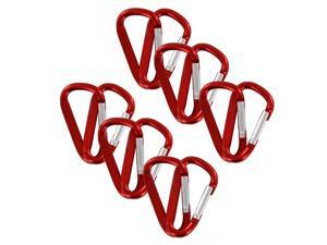 SecureLine 2" Bright Spring Link Carabiner 1/4 in Clip, Pack of 12 - Red SecureLine 2" Bright Spring Link Carabiner 1/4 in Clip, Pack of 12 - Red