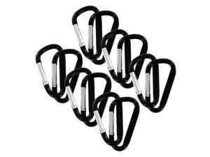 SecureLine 2" Bright Spring Link Carabiner 1/4 in Clip, Pack of 12 - Black SecureLine 2" Bright Spring Link Carabiner 1/4 in Clip, Pack of 12 - Black