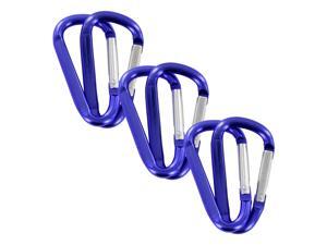 SecureLine 2" Bright Spring Link Carabiner 1/4 in Clip, Pack of 6 - Purple SecureLine 2" Bright Spring Link Carabiner 1/4 in Clip, Pack of 6 - Purple