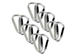 SecureLine 2" Bright Spring Link Carabiner 1/4 in Clip, Pack of 12 - Silver SecureLine 2" Bright Spring Link Carabiner 1/4 in Clip, Pack of 12 - Silver