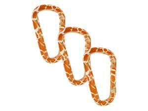SecureLine 3" Animal Print Spring Link Carabiner 5/16in Clip, Pack of 3, Giraffe SecureLine 3" Animal Print Spring Link Carabiner 5/16in Clip, Pack of 3, Giraffe