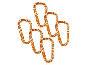 SecureLine 3" Animal Print Spring Link Carabiner 5/16In Clip, Pack of 6, Giraffe SecureLine 3" Animal Print Spring Link Carabiner 5/16In Clip, Pack of 6, Giraffe