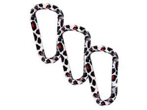 SecureLine 3" Animal Print Spring Link Carabiner 5/16In Clip, Pack of 3, Leopard SecureLine 3" Animal Print Spring Link Carabiner 5/16In Clip, Pack of 3, Leopard