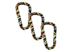 SecureLine 3" Animal Print Spring Link Carabiner 5/16 in Clip, Pack of 3, Tiger SecureLine 3" Animal Print Spring Link Carabiner 5/16 in Clip, Pack of 3, Tiger